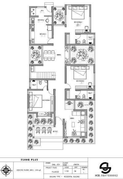 #floor plan # below 2000 sqft#  #3 bhk #kerala hones