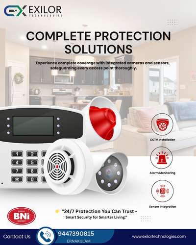 👉 “Secure your space with advanced CCTV, real-time alarm monitoring, and intelligent sensor integration — protection you can count on 24/7.” 
 #cctvsecurity #alarmmonitoring  #sensorintegration#homeautomation
