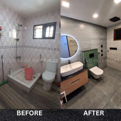 BEFORE AND AFTER BATHROOM RENOVATION
 #premiumbathroom ##somanytiles #kohler #bathroom #beforeandafter #MAKEOVER