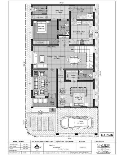 2D plan (Model Plan) #Coimbatore