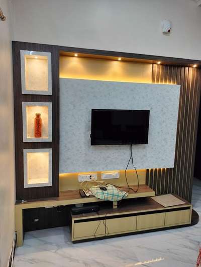 LED TV unit interior design  #ledunit  #ledpanel