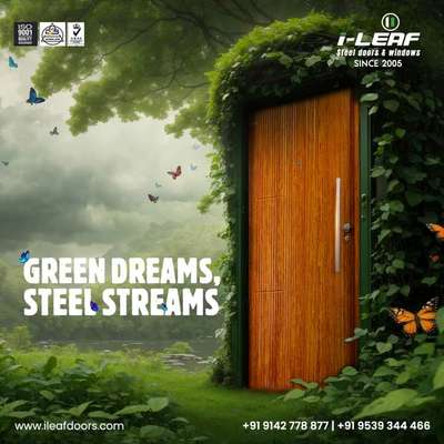 🌿 Green Dreams, Steel Dreams with I-Leaf Steel Doors! 🌿

Embrace a sustainable future with I-Leaf steel doors, where eco-conscious living meets top- tier durability. Our I-Leaf steel doors offer unparalleled strength, security, and a sleek design that brings the beauty of the outdoors into your home. Experience the harmony of modern aesthetics and eco-friendly materials, all in one stylish package.

Join us in creating a greener tomorrow. Choose I-Leaf steel doors and turn your green dreams into a strong, sustainable reality! 🌿🌍💚

For Sales Enquiries Contact
📞 +91 9142 778 877
📞 +91 9539 344 466
🌐 www.ileafdoors.com
•
•
•
#safetydoors #strongwindows #steeldoors #safetywindows #lowcostdoors #secureyourhome #steeldoorsandwindows #durabledoors #strongdoors #safetyfromclimatechanges #antitheftdoors #fireresistantdoors #housesecurity #qualitydoors #metaldoors #doors #windowsanddoors #safety #multilockdoors #insulateddoor #fireproofdoor #doorsandwindows #ileafdoors #ileaf