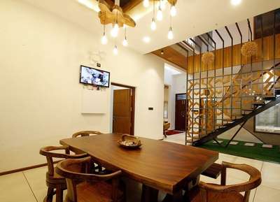 Dinning Area  
Contact - 9846698894 #dinningroom  #DiningTable #StaircaseDecors