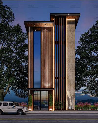 front elevation 3d modern design   #frontElevation  #exteriors  #3D_ELEVATION  #3dhouse  #modernhome