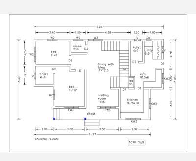 *2D PLAN*
VASTU BASED FLOOR PLAN