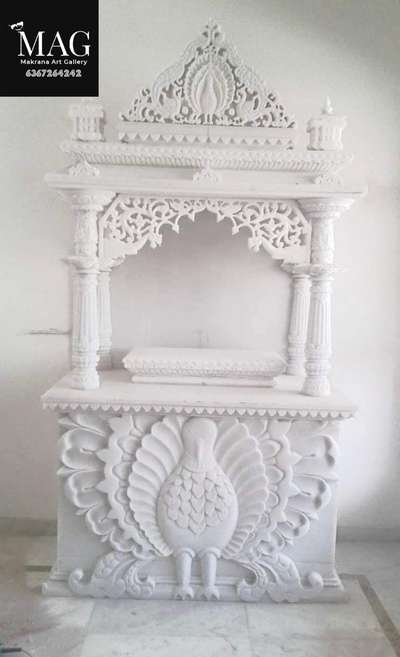 pure white marble home temple work by @makranaartgallery #temple #templedesing #templework #makranamarble #makranawhite #mandir #homemandir #pujaghar #hometempel #manufacture