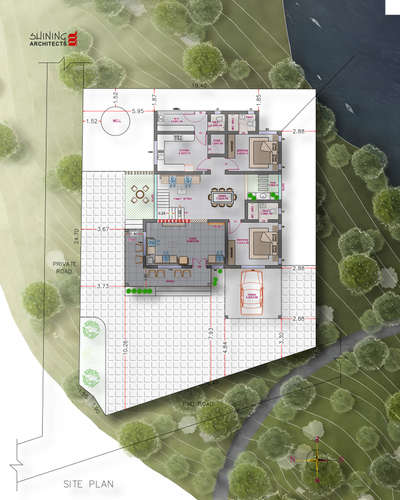 📐✨ Smart Design. Spacious Living. Modern Comfort. ✨📐
Here’s a beautifully planned two-storey modern villa that balances style and functionality perfectly 🏡💫. With 1913 sq.ft on the Ground Floor and 990 sq.ft on the First Floor, this home offers a total of 2903 sq.ft of thoughtfully designed living space.

The layout features 4 spacious bedrooms, open living & family areas, a prayer space, balconies for relaxation, and a large open terrace 🌿☀️. The ground floor connects seamlessly with nature through patios and sit-outs, while the first floor brings privacy with a cozy study and sitting zone.

This plan combines contemporary flow with traditional functionality, making it ideal for families who love both comfort and aesthetics.

🔹 Style: Modern Functional Villa Plan
🔹 Key Features: Open terrace, dual sit-outs, integrated family + dining, 4 bedrooms with attached toilets, prayer space, and spacious balconies.

#ModernHousePlan #ContemporaryDesign #LuxuryVillaPlan #KeralaHomes