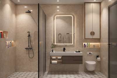 modern washroom design 💎 
#Washroom #modernwashroom #sketchup #vrayrender #InteriorDesigner
