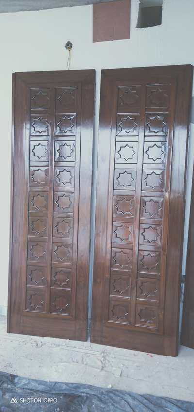 pu polish wooden gate walnut colour