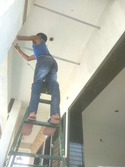 p v c celling start work