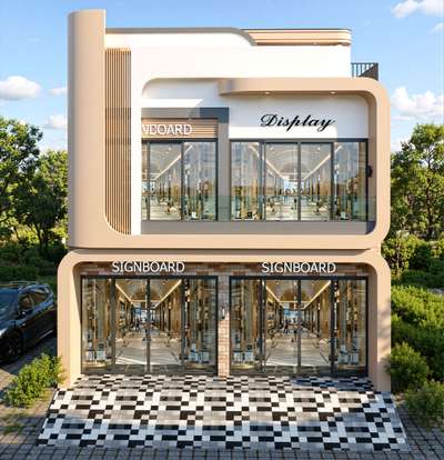 commercial Elevation Design 
#HouseDesigns #houseplan #render3d3d #3d #architecturedesigns #Architect  #nakshadesign #ElevationHome