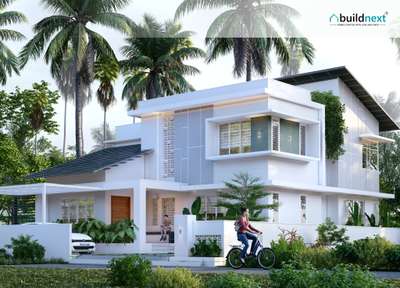 Timeless allure in shades of white and touches of green. The elegant beauty of this residence elevation is accentuated by its sleek and simple design, while the gentle slope of the roof adds a touch of architectural sophistication

Location: Thrissur, Kerala
Area: 2236 Sq.ft

#BuildNextHomes #HomeExterior #housedesigning #3drender #keralahomes #homestyling #keralahomedesign #houseconstruction #contemporaryarchitecture #keralahomeplanners#decorshopping