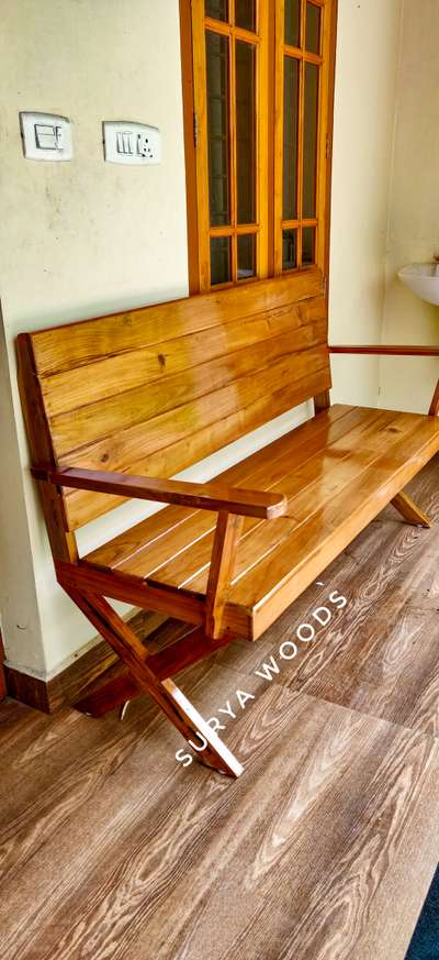 Recliner wooden bench 
Teak wood furniture