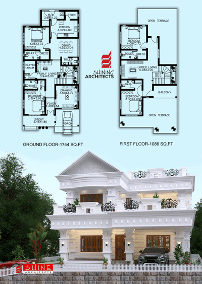 4BHK | 2800SQ.FT | Client :Abdul Jabbar
.
Step into timeless elegance with this 2800 sq. ft. classical-inspired 4-bedroom home. A perfect blend of tradition and modernity across two floors. 
.
.
#ClassicalDesign #HomeInspiration #DreamHome #ArchitecturalDesign #HousePlan #3DElevation #LuxuryLiving #TimelessElegance #HomeDesign #InteriorDesign #StylishLiving #ModernClassics #HomeGoals #BeautifulHomes #DesignInspo #shiningarchitects