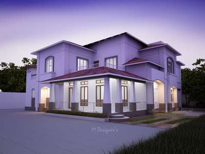 proposed 5bkh home design at pattambi palakkad