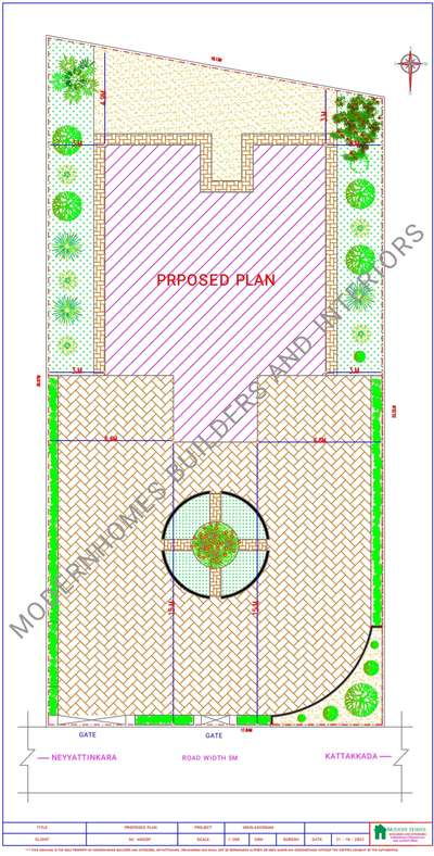 traditional ശൈലിതോന്നിക്കുന്ന 2642 sqft വിസ്തൃതിയുള്ള ഒരു ഇരുനില വീടിന്റെ Plan & Elevation.
4BHK attached & common bathroom. 
small courtyard,  verandah, poomugam & portico.