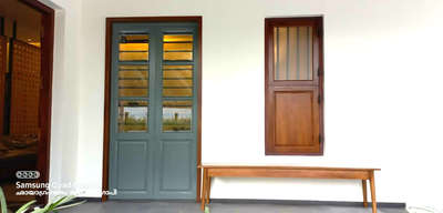 METERIAL:DOOR PAINT:MRF DURATHINE, POLISH:ICA WOOD POLISH WALNUTBROWN #WOODSTYLE CREATIONS #KANNUR