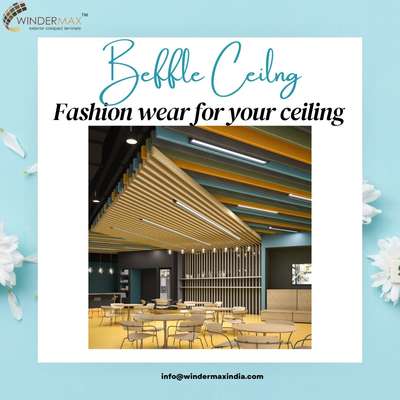 We are providing all types of baffle ceiling with very reasonable price and best quality products
.
.
#beffleceiling #beffle #ceiling #falseceiling #woodenceiling #aluminiumceiling  #aluminium #Exterior #wpcinterior #louvers #elevation #Interiordesigner #Frontelevation #modernexterior  #Home #Decor #louvers #interior #louversclips #wpclouvers #homedecor  #elevationdesign #architect #interior  #interiordesigner #elevations 
.
.
Any requirement now or in feature so please contact us on:-

8882291670 9810980278
www.windermaxindia.com
www.indianmake.co.in 
Info@windermaxindia.com