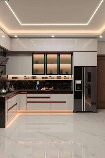 kitchen interior design #KitchenIdeas  #LargeKitchen  #LShapeKitchen  #WoodenKitchen  #ModularKitchen  #KitchenInterior