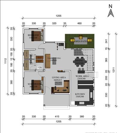 GROUND FLOOR PLAN
1315sqft 
 place - Trivandrum
  #