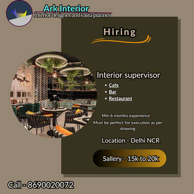 need interior supervisor in Delhi