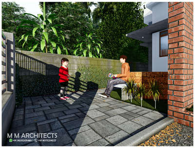 3D - open well sitting with Landscape- muzhappilangad-kannur