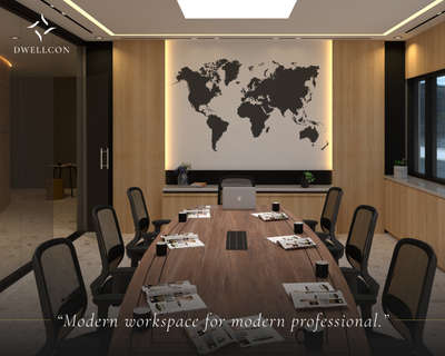 Conference rooms designed to inspire creativity and collaboration. With modern and warm elements, our spaces create a comfortable and welcoming environment for you and your team to brainstorm, innovate, and achieve your goals. 

dwellcon.in 
Live the experience 

#dwellcon #moderndesign #modernoffice #moderninterior #renovation #colour #colourpallet #designfuture #delhioffice #delhi #gurgaonoffice #noida #gurgaon #gurugram