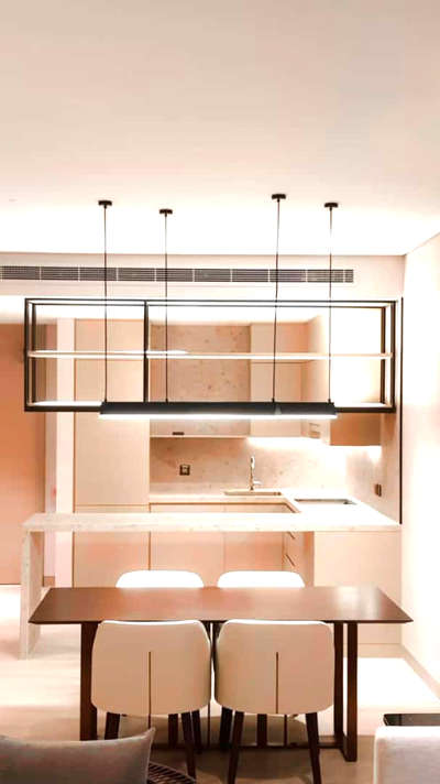 moden kitchen with cool ambience  #modernkitchen #lighting #lowcost  #KitchenIdeas