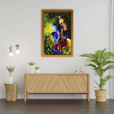 Unique Radha Krishna Painting with floating Frame
 #WallPainting  #radhakrishna #HomeDecor  #WallDecors  #canvaspainting