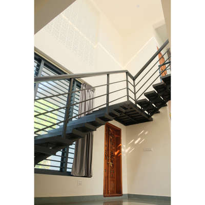 Staircase and Pooja room 
 #SteelStaircase  #Poojaroom
