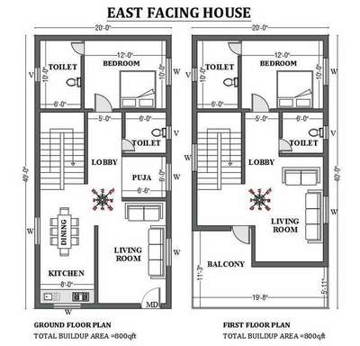 2d plan 40'x20'