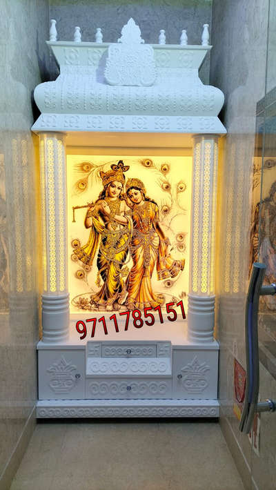 ## Customized Backlight Corian Mandir ## 9711785151##