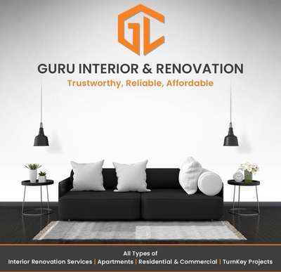 we are providing all types Interior Home showroom shop Office Apartment Renovation services