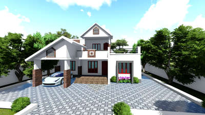 Residential Building Extension 3D Exterior #simple#attractive #beautifull #aestheticdesign