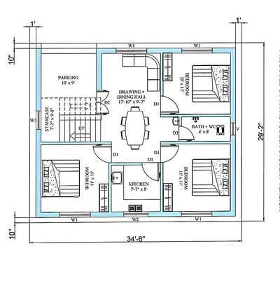 Build your house with our design's..✨
#freehomeplans #freehouseplans #feel_free_to_contact #free #HouseDesigns #besthomedesigns #bestprice #best_architect #Best_designers #best3ddesinger