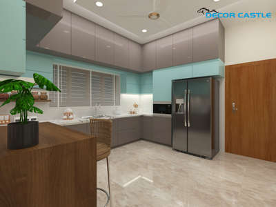 site @ Anandhapuram, Thrissur. #ModularKitchen #breakfastcounter   #KitchenInterior #homeinteriordesign