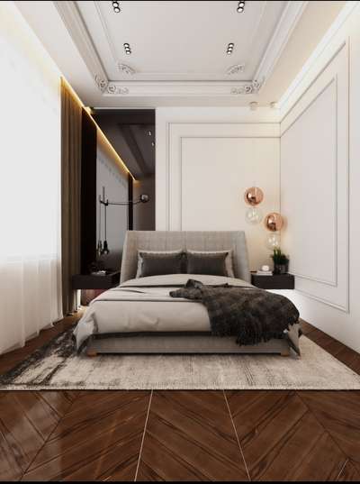 classic style bedroom interior... 

 #InteriorDesigner  #Architect  #Architectural&Interior #modernminimalism  #BedroomDecor  #MasterBedroom  #4BHKPlans #apartmentinterior #keralaplanners