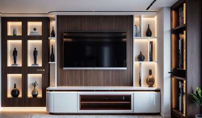 Modular TV Unit design #moderninterior  #tvunit  #Architectural&Interior  #InteriorDesigner....... Designed in  #sketchup ...... Render in  #airender