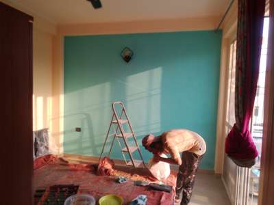 Water proofing and painting repairing  #Painter  #WallPutty  #wallrenovations
