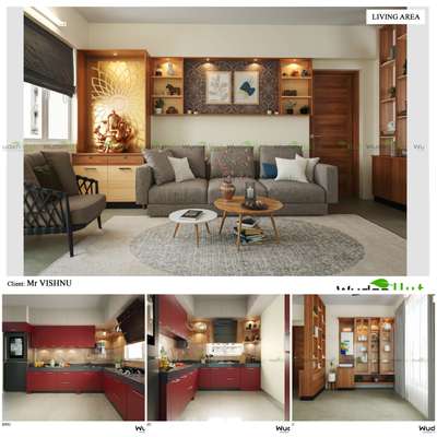 #interior  #flat #LivingroomDesigns  #Poojaroom  #modular  #kitchen
#3dmodelling  #wallpaperrolles