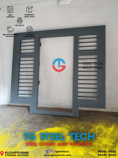 Tata gi steel front door with windows

Tg steel tech steel doors and windows

HIGH QUALITY 16 GUAGE TATA GI 
WEATHER PROOF
FIRE RESISTANT 
TERMITE RESISTANT 
ANTI CORROSIVE TREATED
MAINTENANCE FREE
ALL KERALA DELIVERY 
CUSTOM SIZES AVAILABLE

TG STEEL TECH 
STEEL DOORS
 AND WINDOWS 
KOTTAKAL, MALAPPURAM 
9656118026
8943918026

 #TATA_STEEL  #TATA #tatasteel #TATA_16_GAUGE_SHEET #FrenchWindows #WindowsDesigns #windows #windowdesign #tgsteeltechwindows #metal #furniture #SteelWindows #steelwindowsanddoors #steelwindow #Steeldoor #steeldoors #steeldoorsANDwindows #tgsteeltech
#AllKeralaDeliveryAvailible #trusted #architecture #steelventilation #ventilation #home #homedecor #industry #allkeraladelivery #interior #cheap #cement #iron #tatagalvano #16guage #120gsm #doors #woodendoors #wood #india #kerala #kannur #malappuram #kasarkod #wayanad #calicut #kochi #eranankulam #thiruvananthapuram #bedroom #kitchen #outdoor #living #staicase #roof #plan #bathroom #kollam #dining #kottayam #trissur