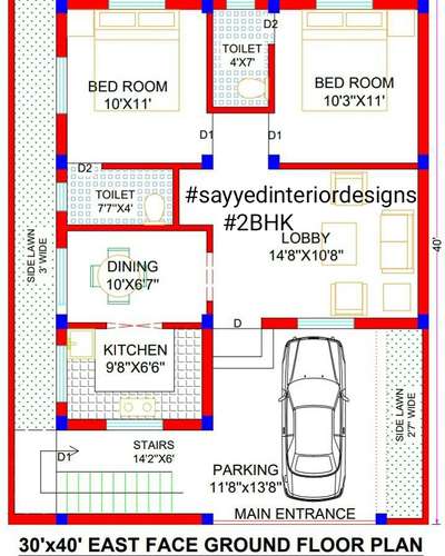 2BHK House Floor Plan design₹₹₹
#sayyedinteriordesigner  #sayyedinteriordesigns  #2BHKHouse #floorlayout