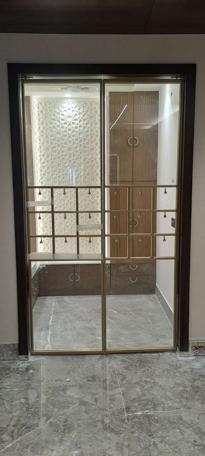 mandir door with imported slim profile 
9528623548...
 #_aluminiumdoors  #GlassBalconyRailing  #glasswindows  #Aluminiumcompositepanel  #aluminiumprofilegates  #glassshower   #aluminiamfabrication