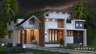 single floor house Design. 
ground floor plan 1042 sqft. 3 BHK.