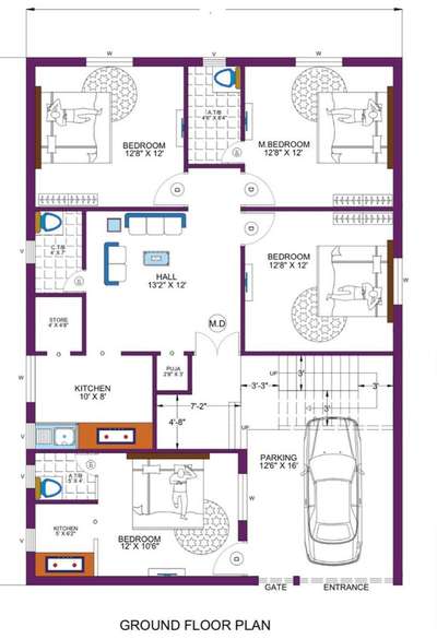 floor plan for 45' X 65'.
.
.
.
.
#floorplan #FloorPlans #FlooringSolutions #SingleFloorHouse