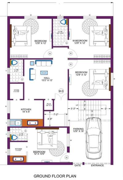 floor plan for 45' X 65'.
.
.
.
.
#floorplan #FloorPlans #FlooringSolutions #SingleFloorHouse