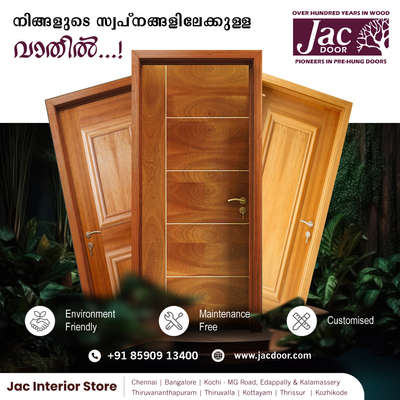 Visit Jac Interior Stores Across Kerala, Bangalore, and Chennai
Call: +91 85909 13400
Website: www.jacgroupindia.com

#JacGroupIndia #Jacdoors #inrerior