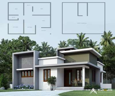 940 sq ft budget home                       WhatsApp,  9746216228 #budgethomeplan #SmallHouse #kerlahometour #FloorPlans #exteriordesigns   #SouthFacingPlan