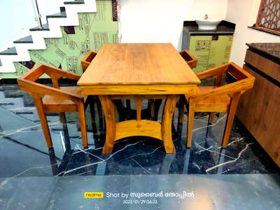 DINING SET
ITEM: TABLE WITH CHAIR
MODEL: WOODEN TOP
SIZE:5×3
CHAIR:4
WOOD:NILAMBUR TEAK
POLISH: MAT

For more detailes : 9995950606
M A FURNITURE
Karappuram, Nilambur


 #DiningTable  #DiningTableAndChairs  #DINING_TABLE  #dining  #DiningChairs  #dinning_set  #Dining/Living  #chair  #chair&table  #chairs  #furnitures  #furnitureanddiningtable  #Furnishings  #teakwood  #Teak  #nilambur  #mafurniture