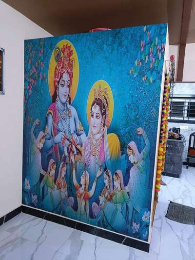 Radha Krishna Customize wallpaper available 
wholesale price -9821440641